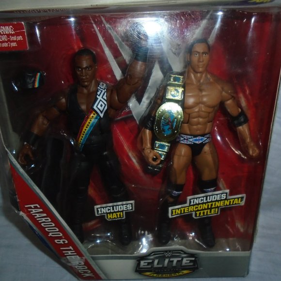 WWE The Rock Faarooq Elite Mattel Figure New 2-Pack Nation of Domination WWF WCW - Picture 2 of 5